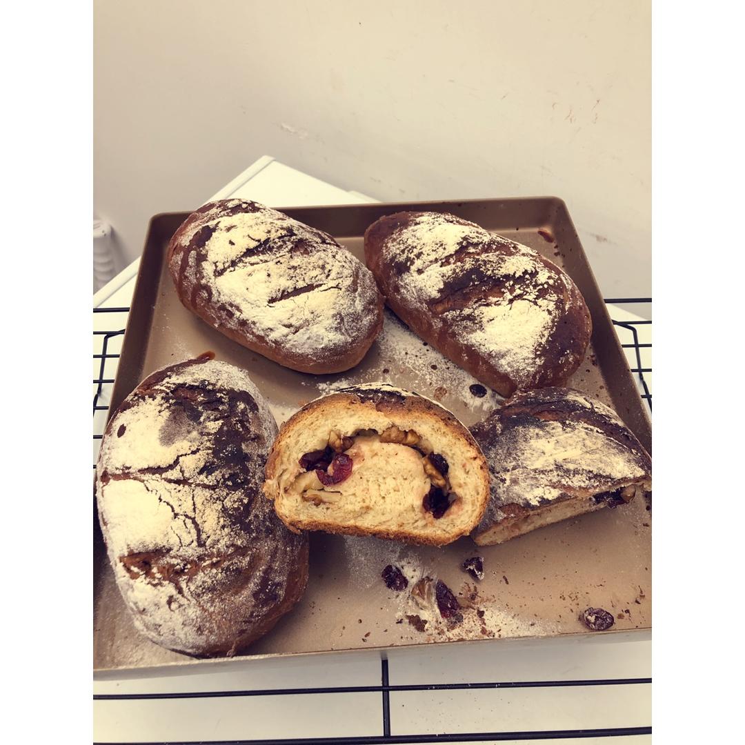 燕麦红糖干果面包