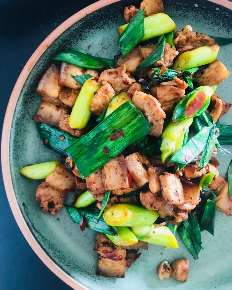 青蒜炒腊肉