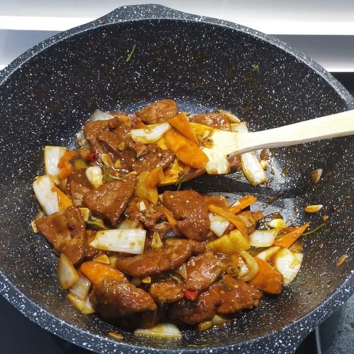 这样炒的猪肝鲜嫩入味，一点都不腥，特别好吃😋