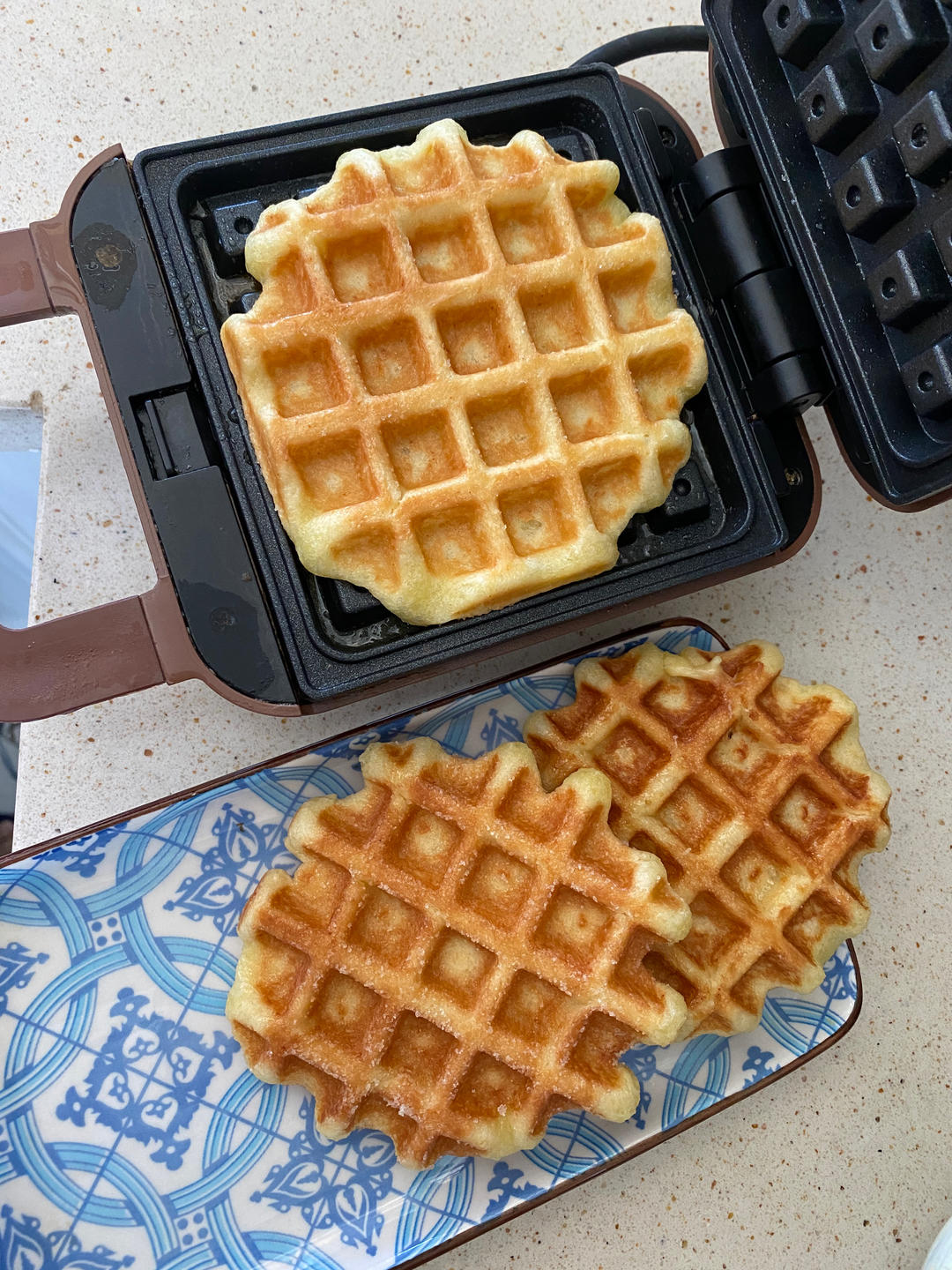 焦糖比利时华夫饼