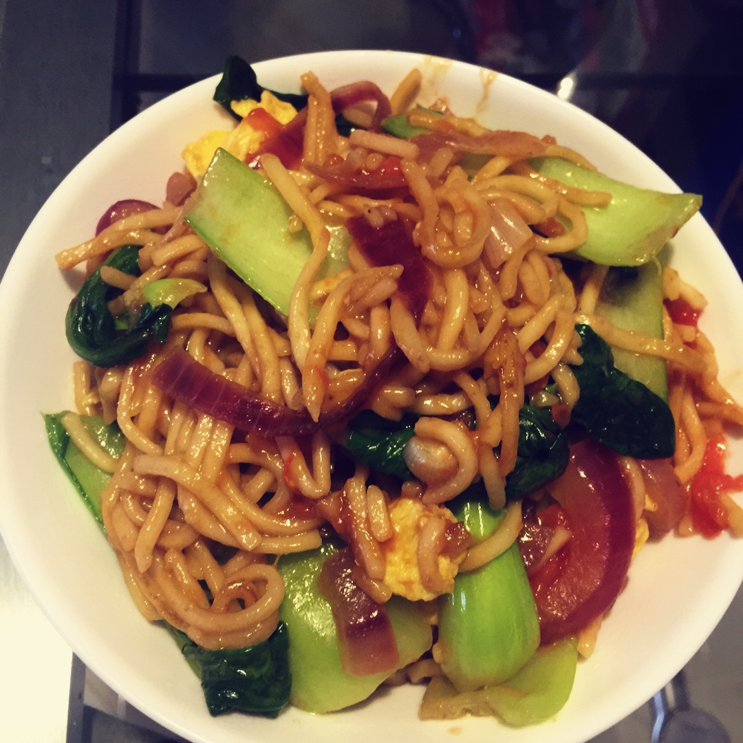 鸡蛋素炒面Fried Noodles Vegetarian
