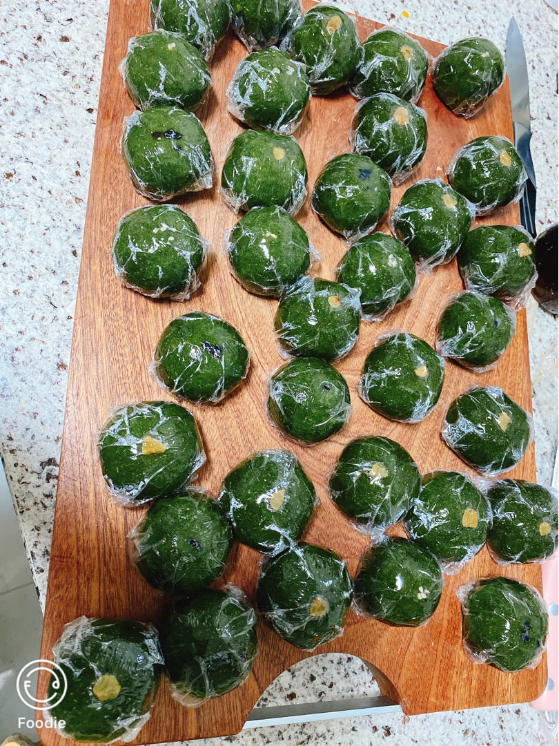 《Tinrry+》咸蛋黄肉松青团+红豆沙青团