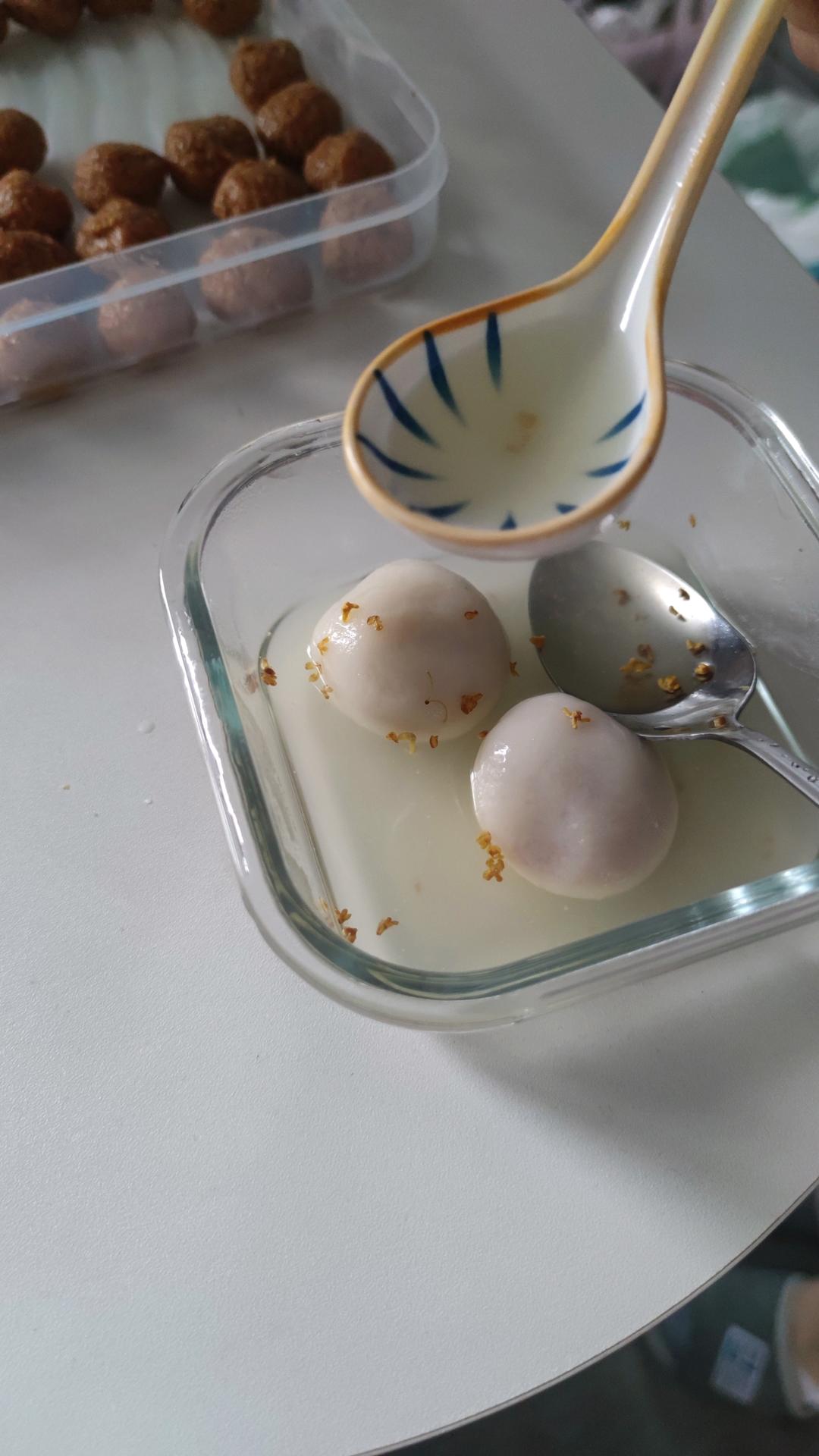 自制花生馅汤圆