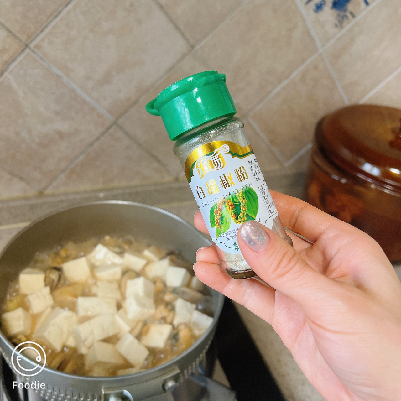 减脂高蛋白 淡菜豆腐汤的做法 步骤4