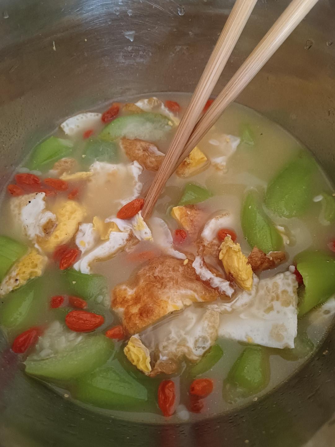 不变色丝瓜汤