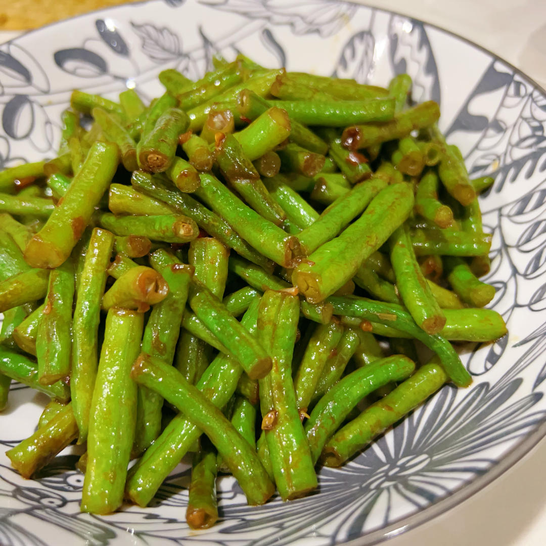 不油炸，素炒四季豆
