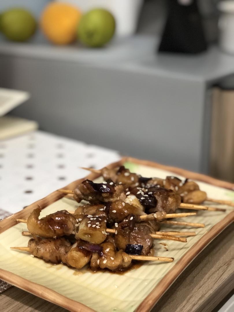 日剧里居酒屋必点菜，在家里做超级简单~和风鸡肉串