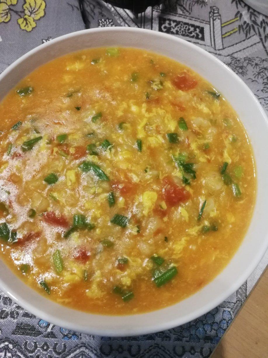 西红柿鸡蛋疙瘩汤