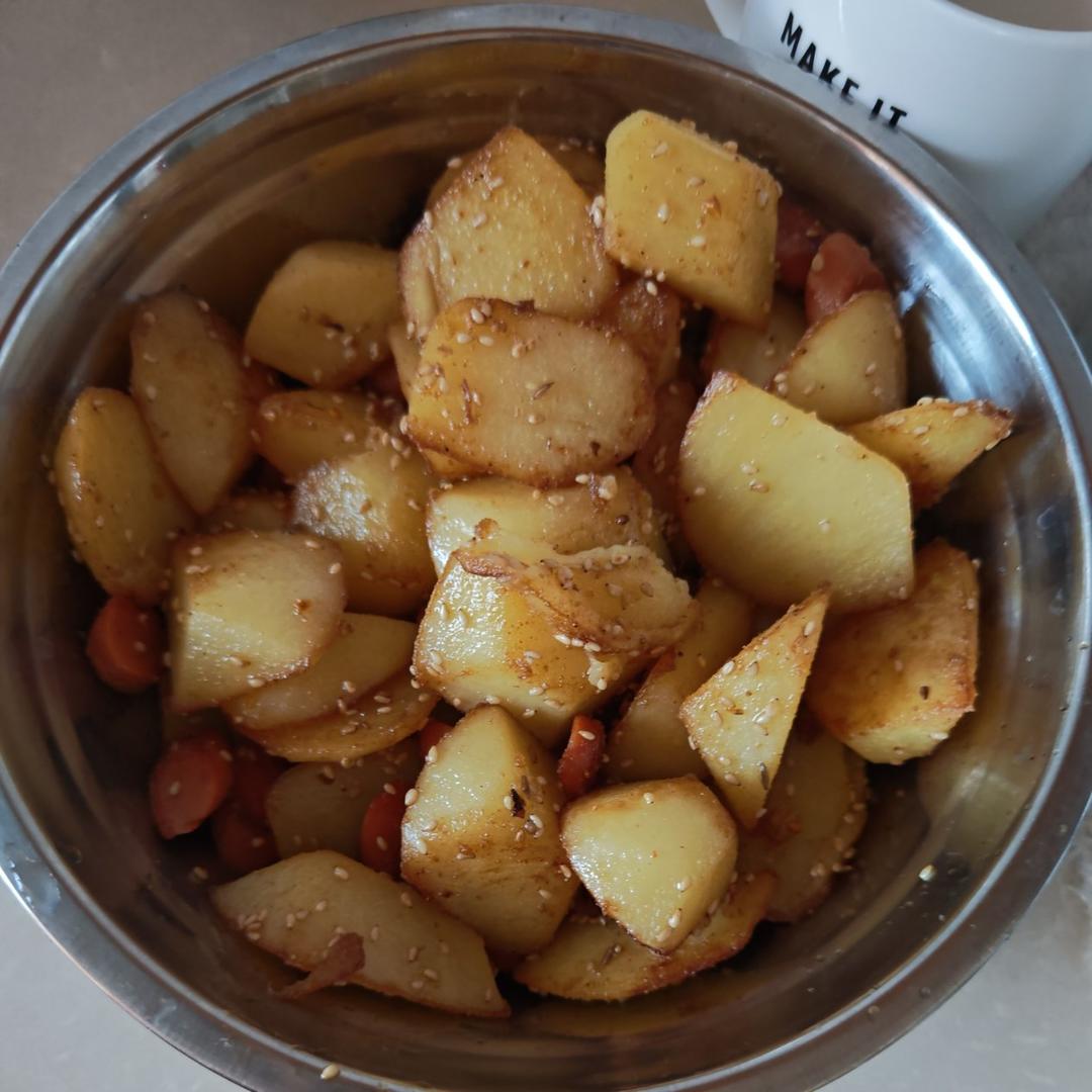 烧烤风味的土豆小香肠