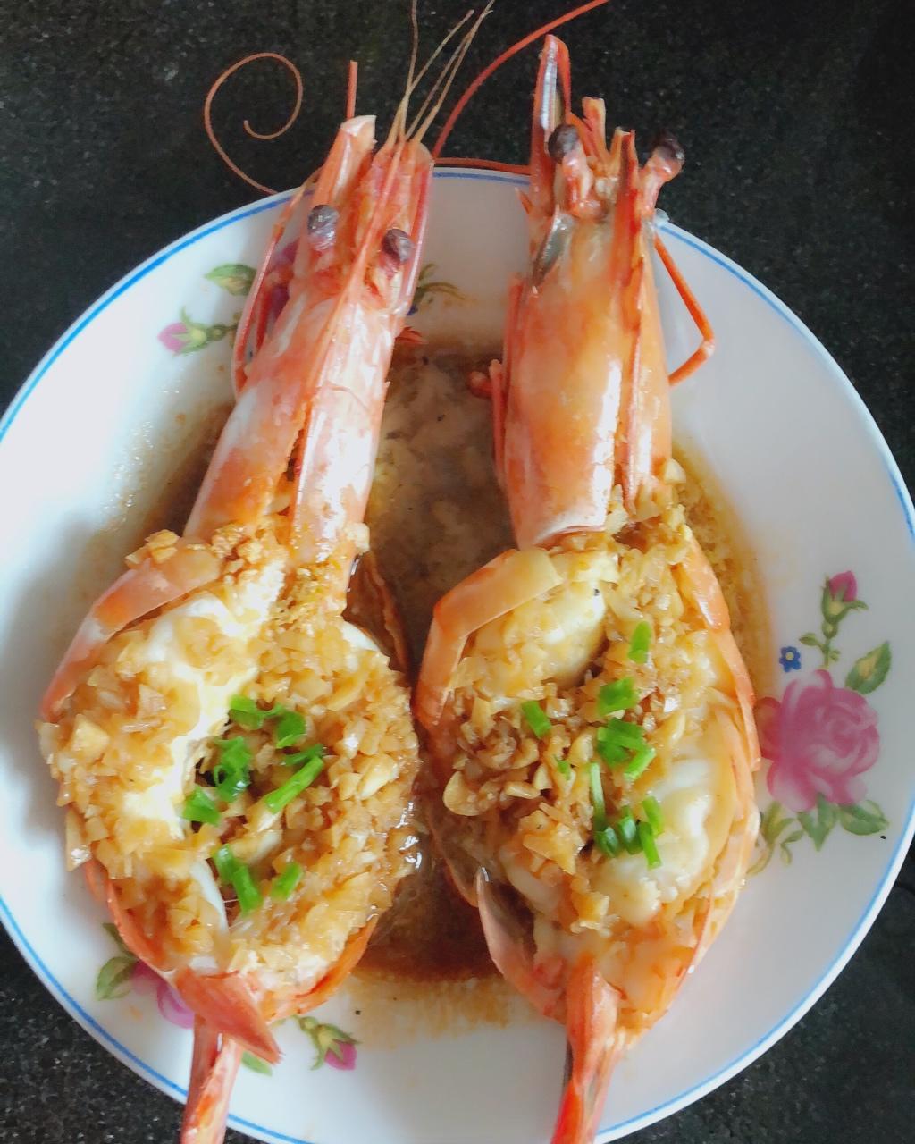 蒜蓉蒸虾