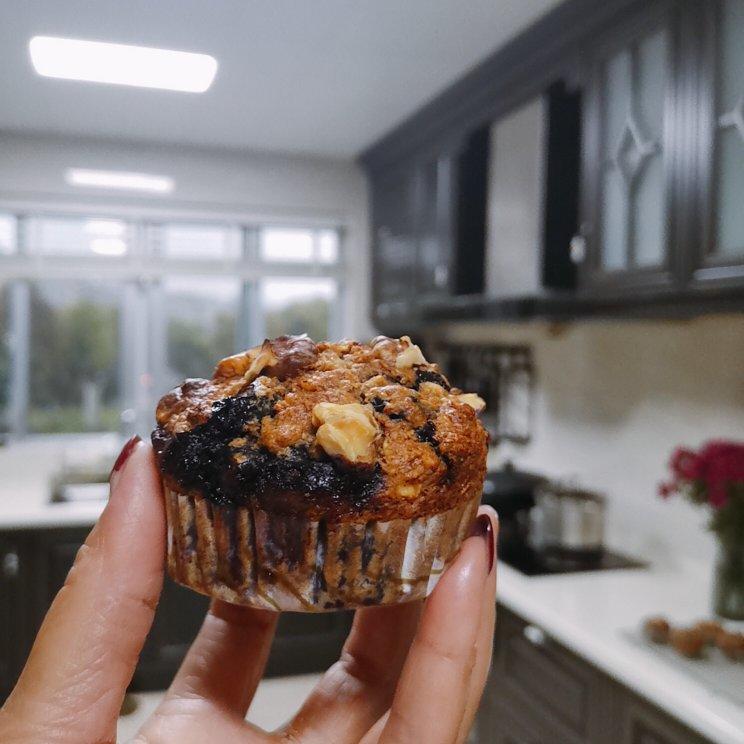 健康版蓝莓全麦燕麦玛芬