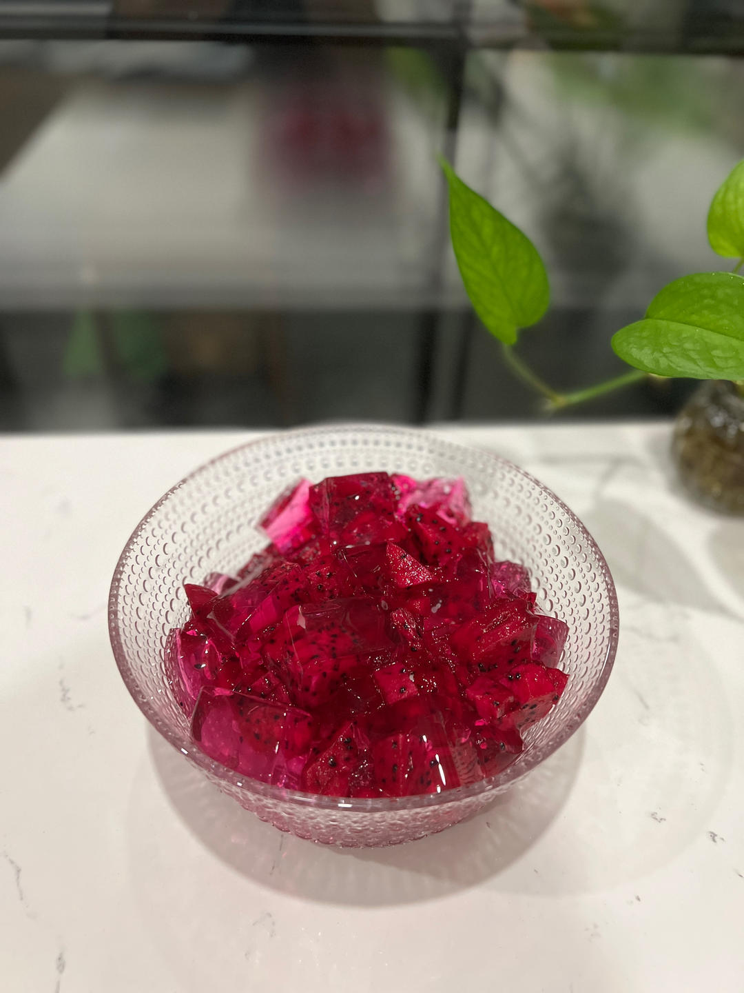 红芯火龙果果冻