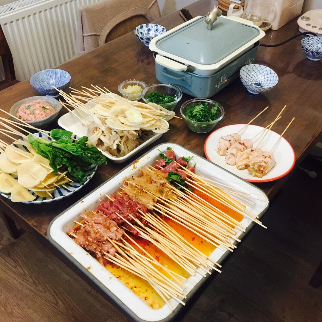 自制串串香（牛肉串，鸡肉串，猪肉串）