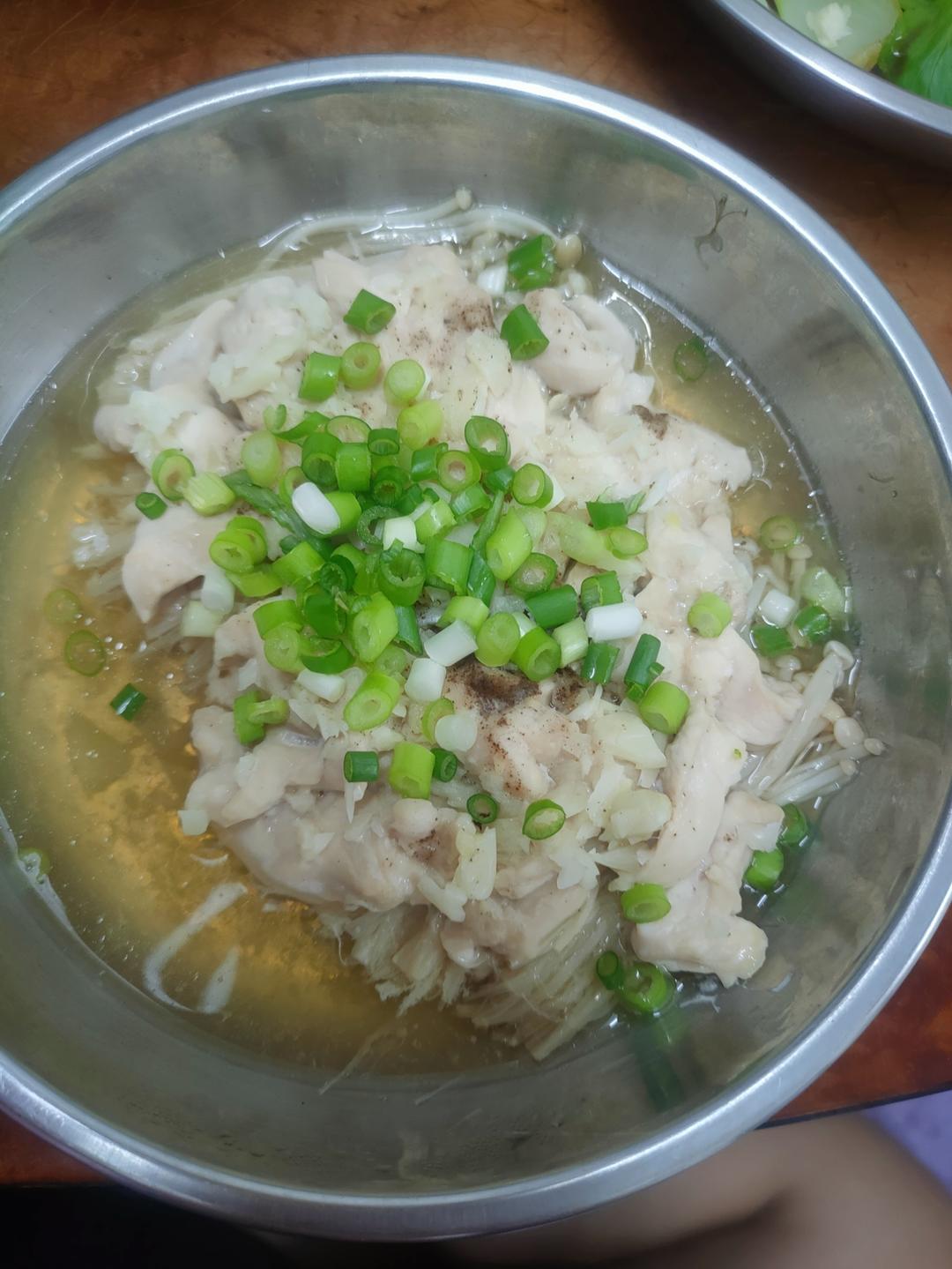 减肥食谱 | 金针菇蒸鸡胸肉367