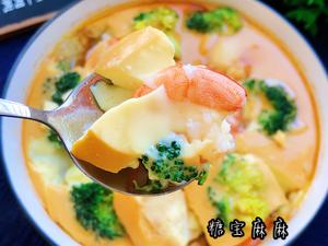 🔥超嫩滑❗️西兰花虾仁豆腐蒸蛋❗️好吃不胖的做法 步骤1