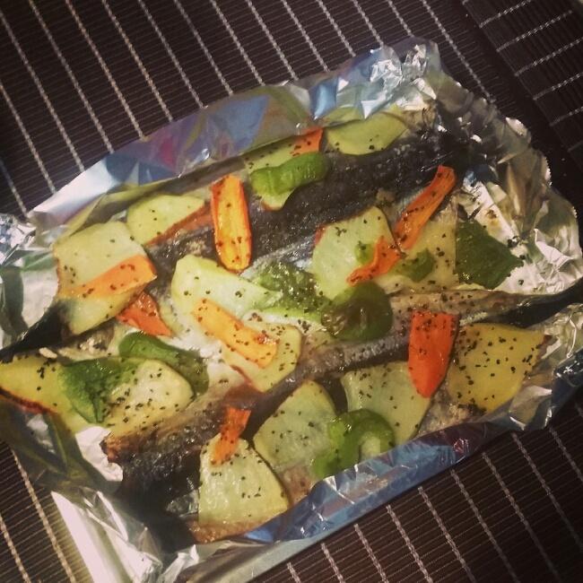 烤蔬菜秋刀鱼的做法