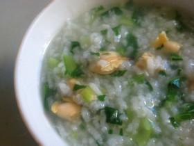 蛤蜊青菜粥