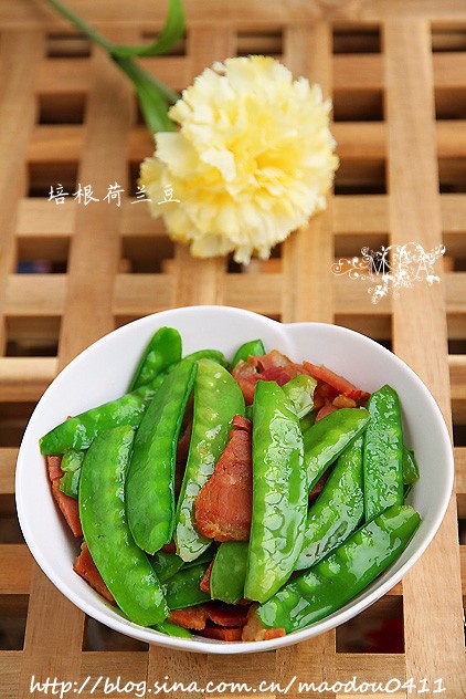 培根荷兰豆的做法