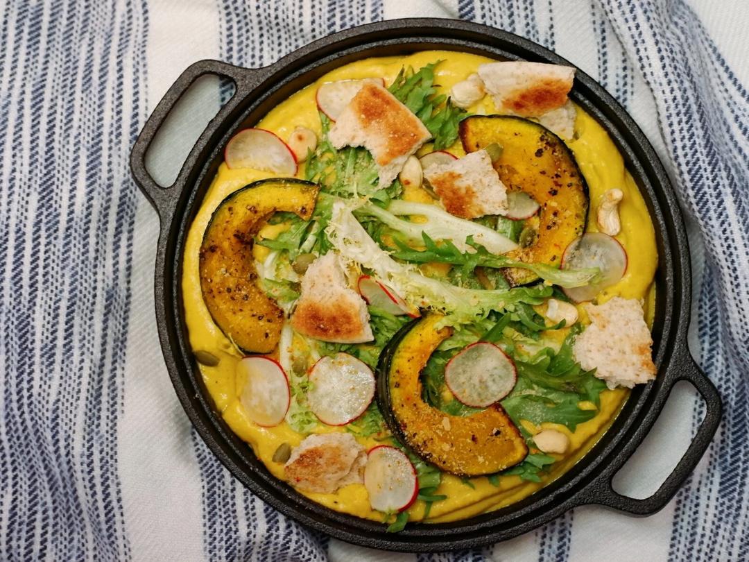 鹰嘴豆南瓜泥坚果沙拉