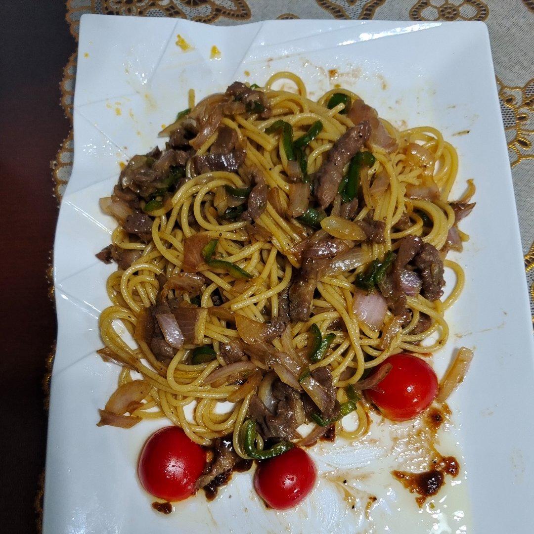 比餐厅好吃的黑椒牛柳意面🍝零失败简单教程