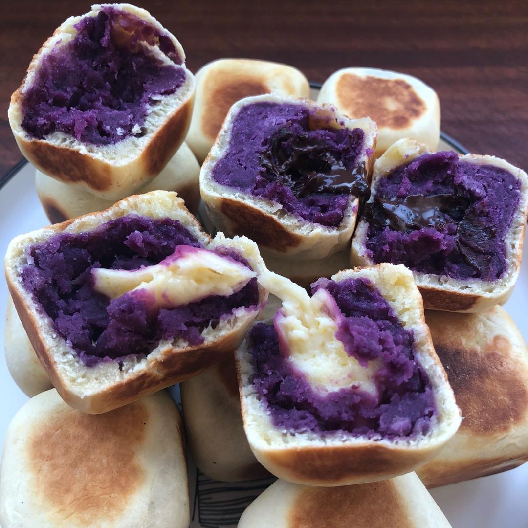 网红爆浆紫薯仙豆糕(低卡版)超长拉丝