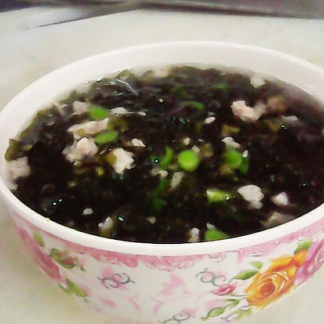 肉末紫菜汤的做法