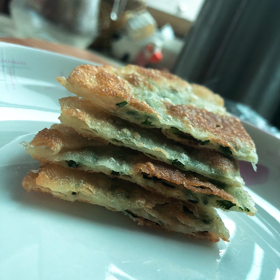 平底锅～饺子皮葱油薄饼