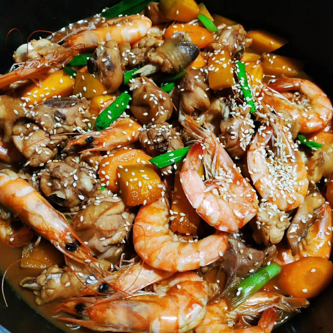 广式海鲜鸡煲的做法