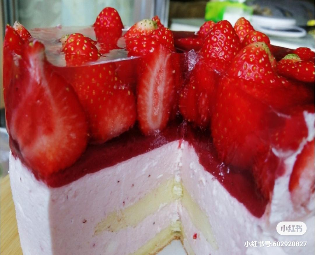 8寸芒果酸奶慕斯奥利奥底蛋糕（少淡奶油）