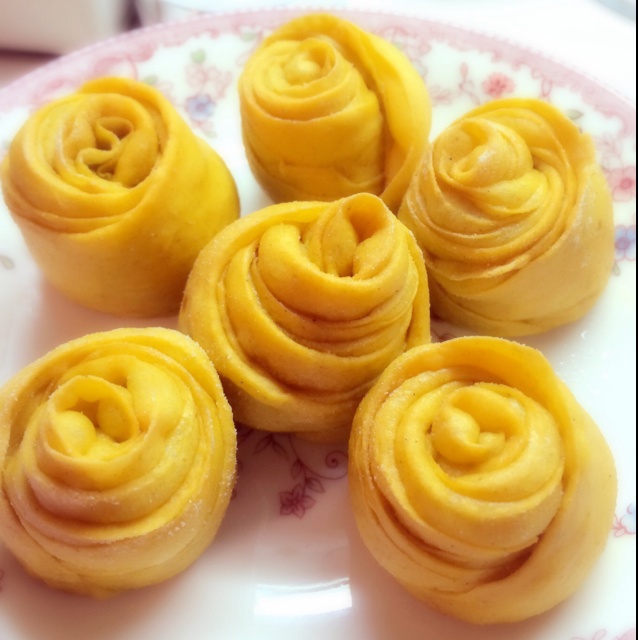 南瓜玫瑰花馒头