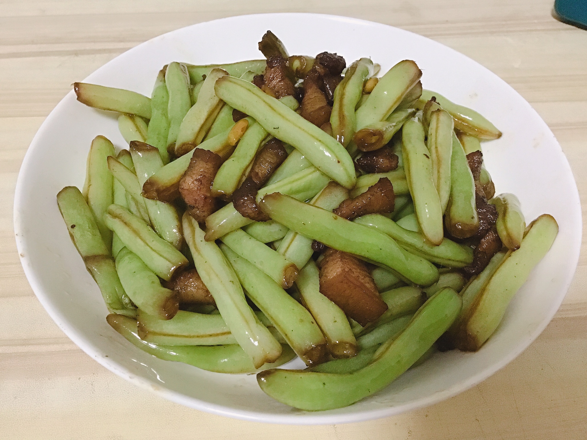 四季豆—五花肉炒的做法
