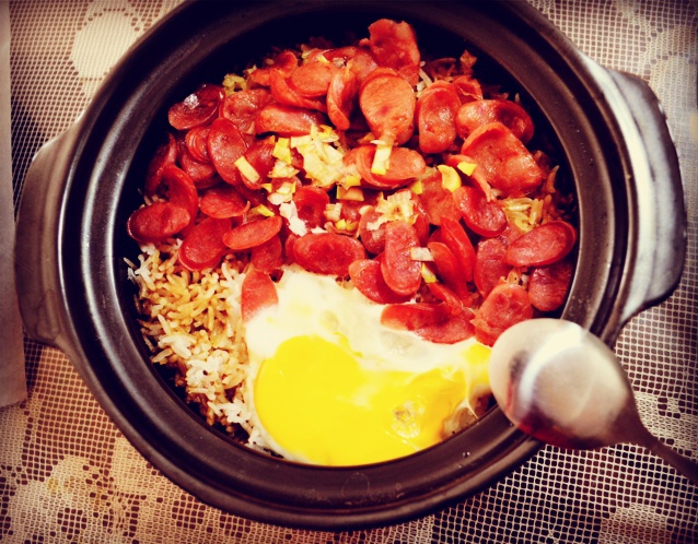香肠煲仔饭