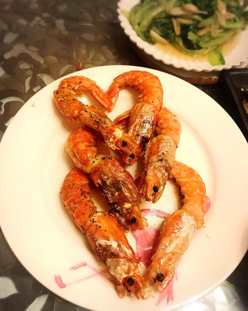 胡椒香烤大虾