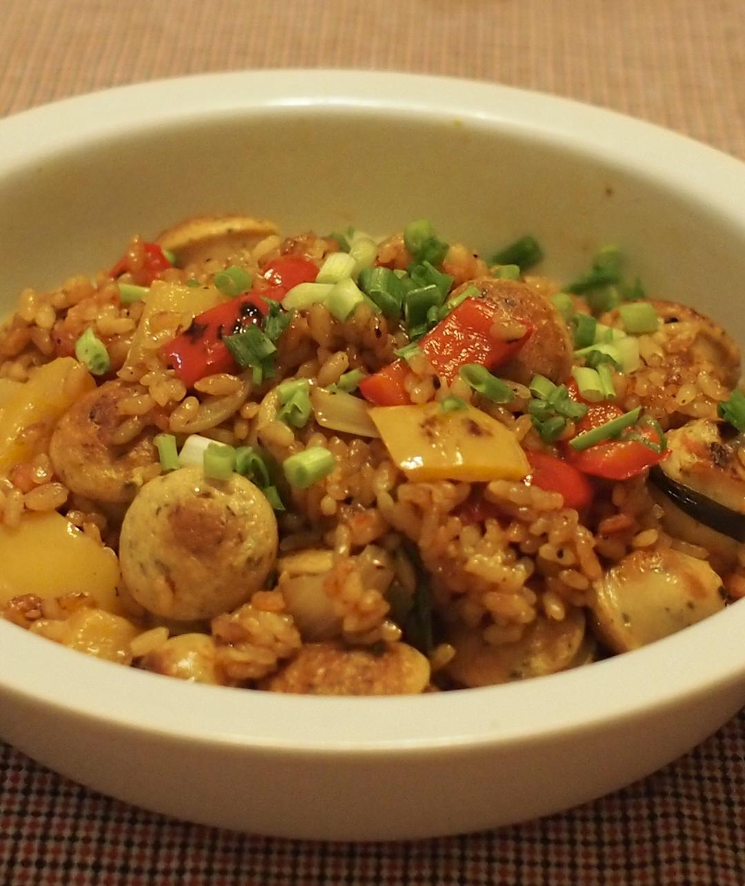 Sausage Jambalaya (杂锦饭)的做法