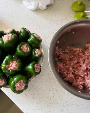 夏日热辣——青椒塞肉的做法 步骤4