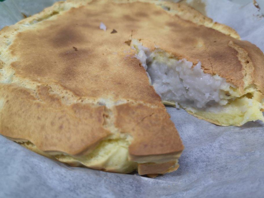 搅一搅拌一拌❗️无需打发❗️巨好吃的紫薯芋泥烤年糕❗️