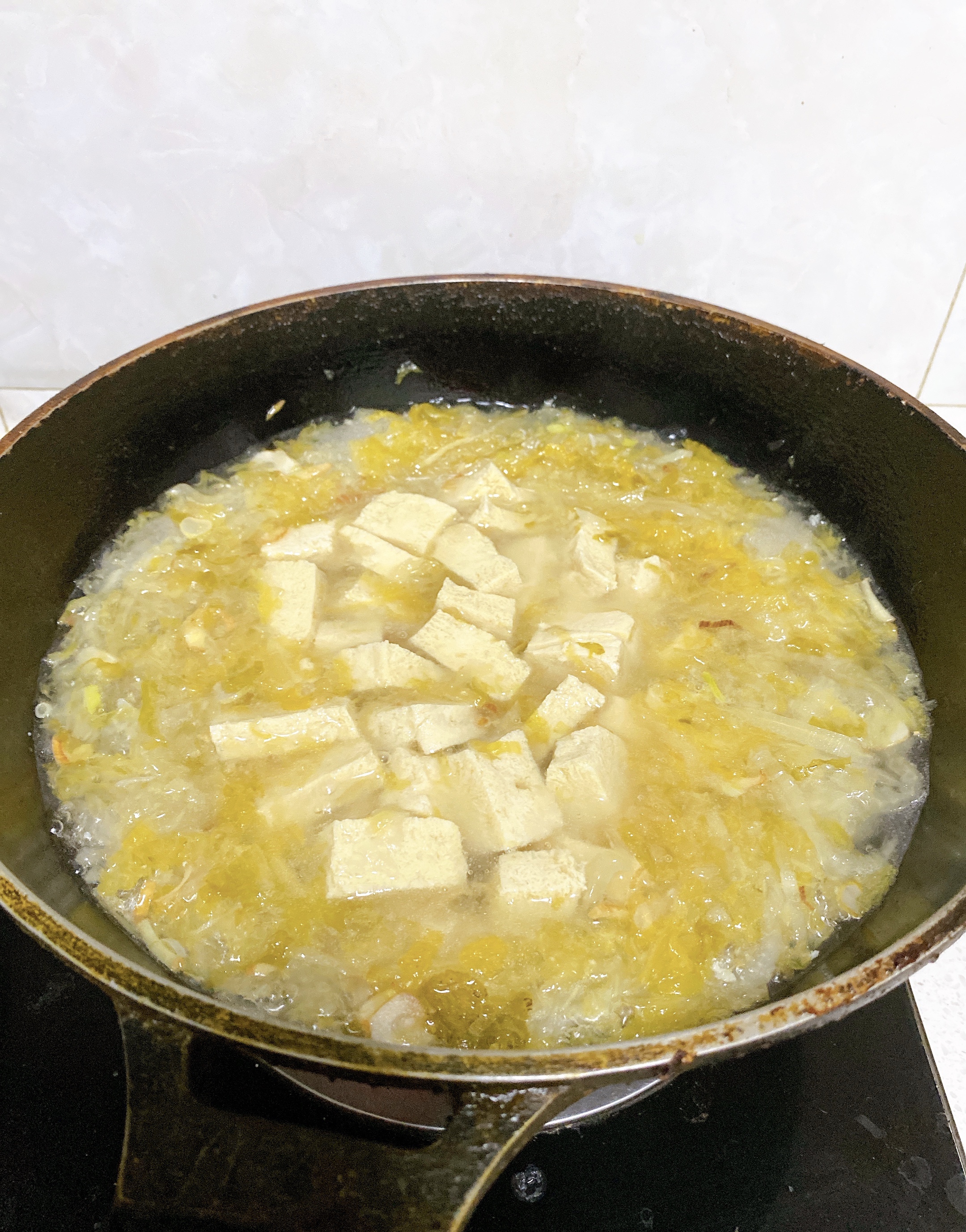 冬季最佳美食酸菜羊肉片冻豆腐-果果美厨的做法 步骤7