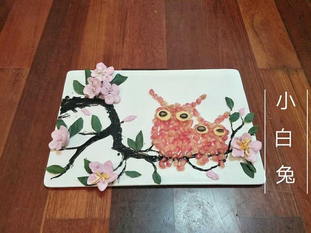 石榴摆盘——猫头鹰、愤怒的小鸟