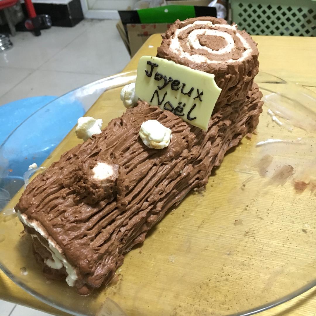 咖啡圣诞木柴蛋糕 Bûche de Noël au café