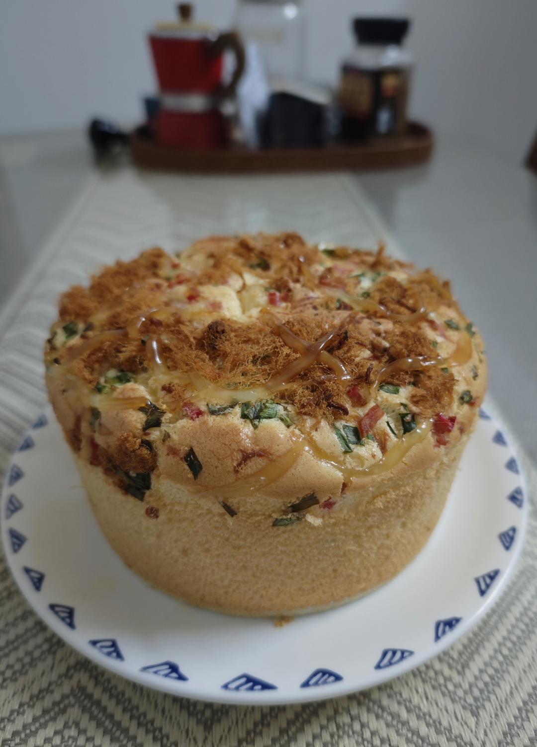 香葱肉松戚风蛋糕6寸