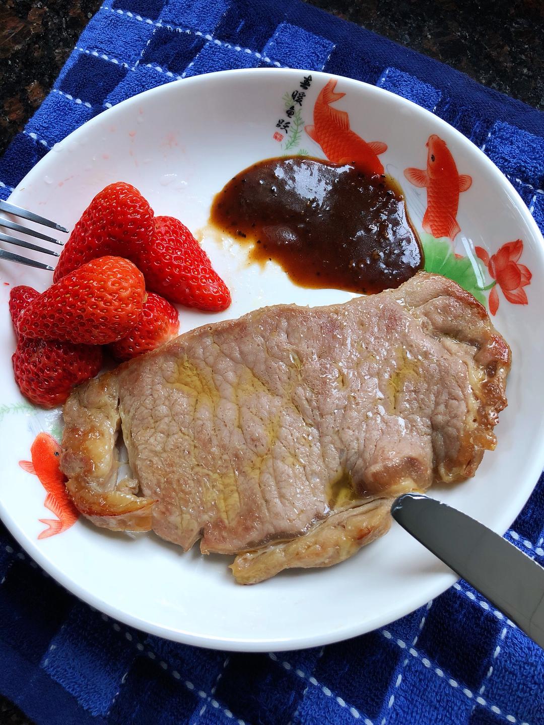 烤箱版牛排的做法