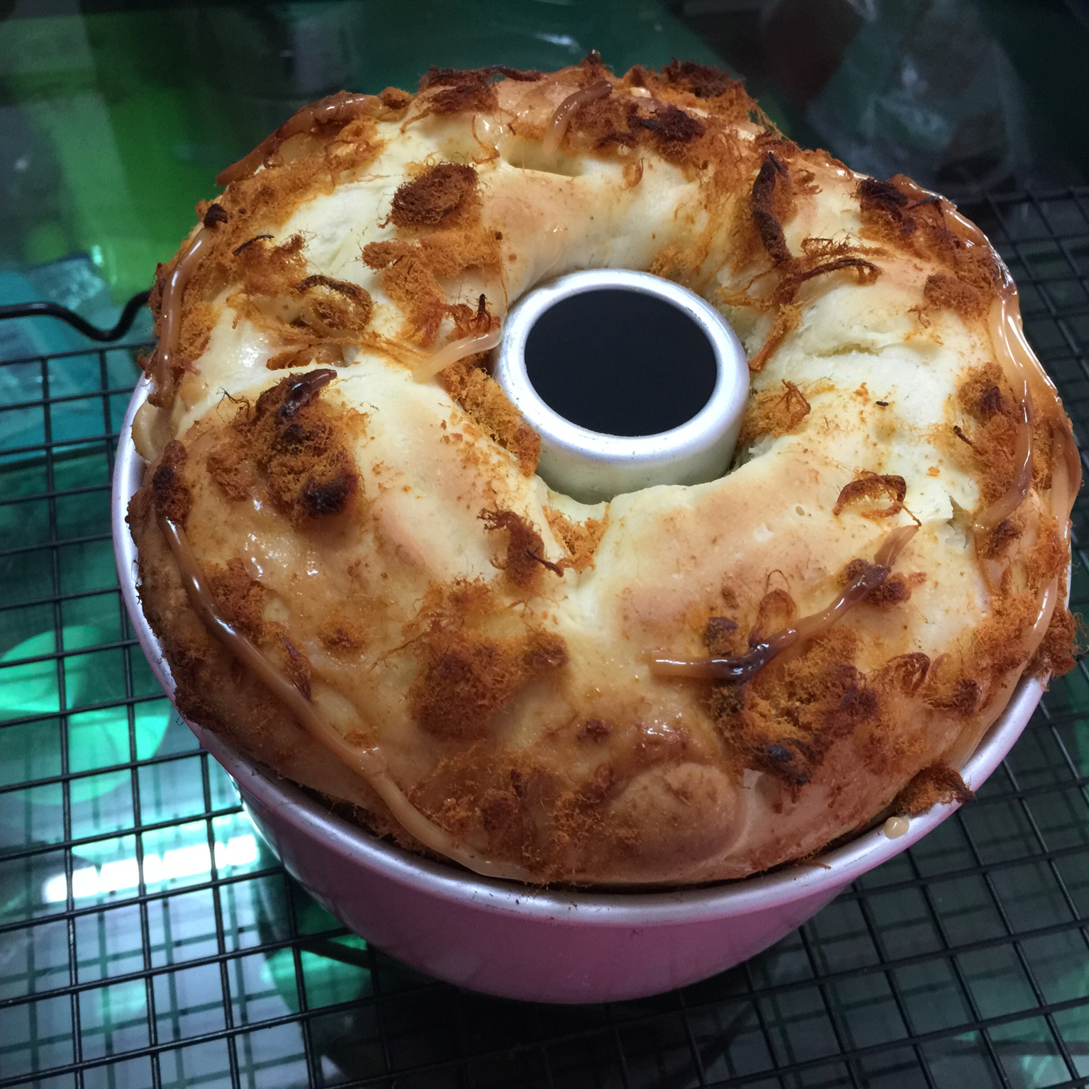 肉松手撕面包—超软会爆浆的面包哟