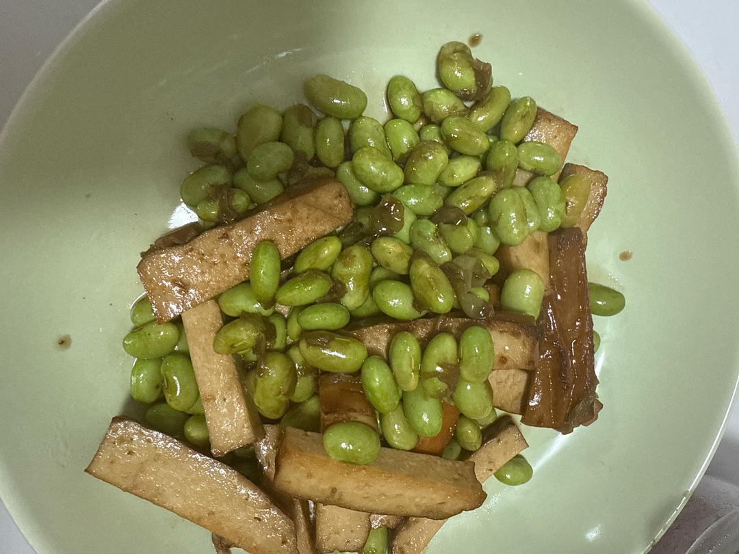 毛豆炒豆干