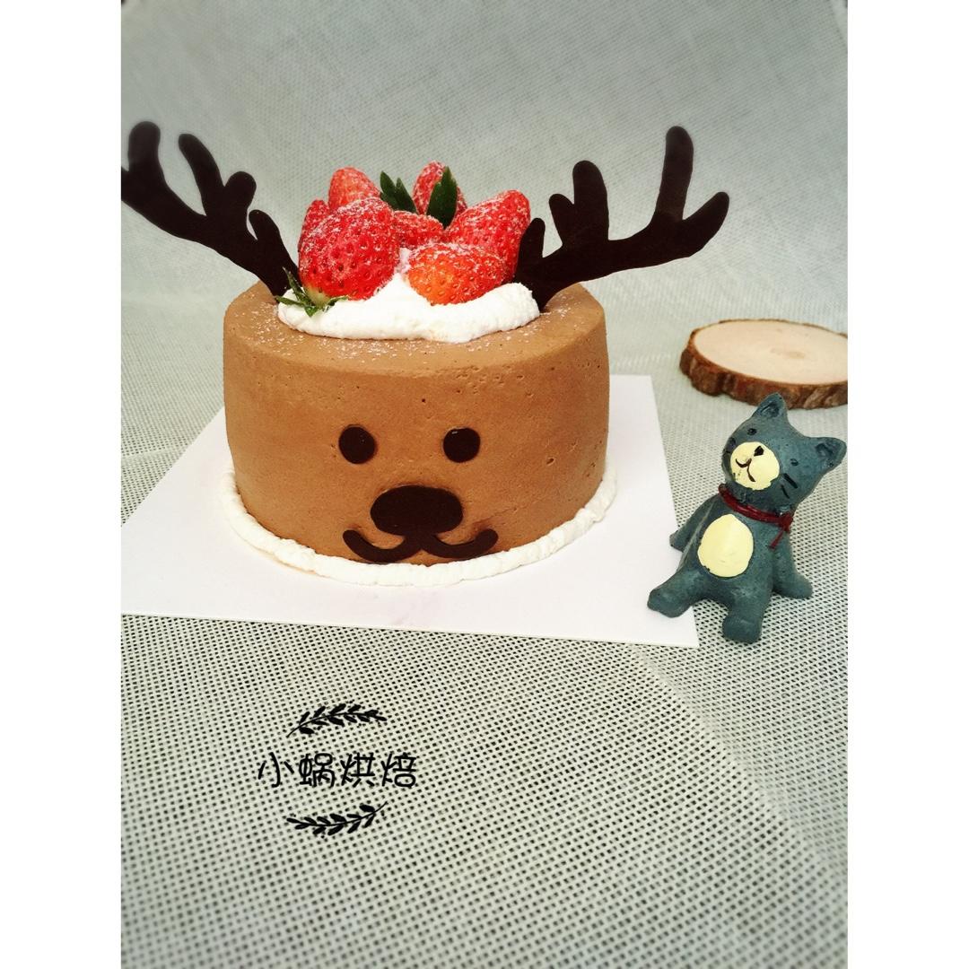 圣诞节-萌萌哒小麋鹿蛋糕