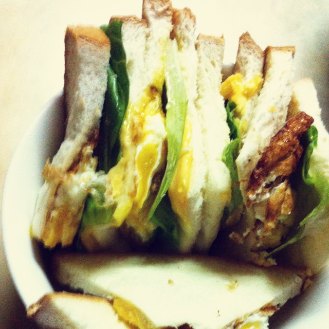 培根芝士煎蛋吐司片