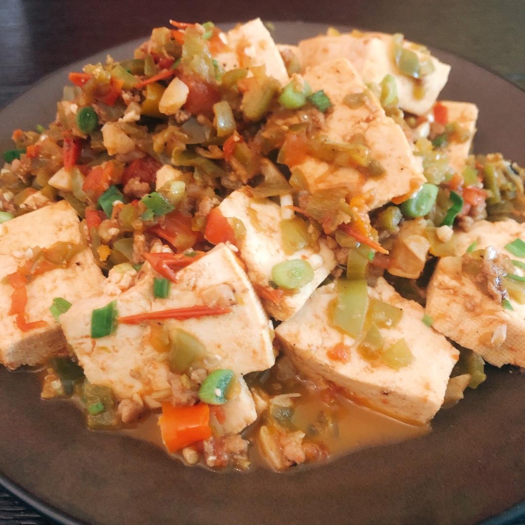 青椒西红柿dú豆腐（贵阳家常系列）