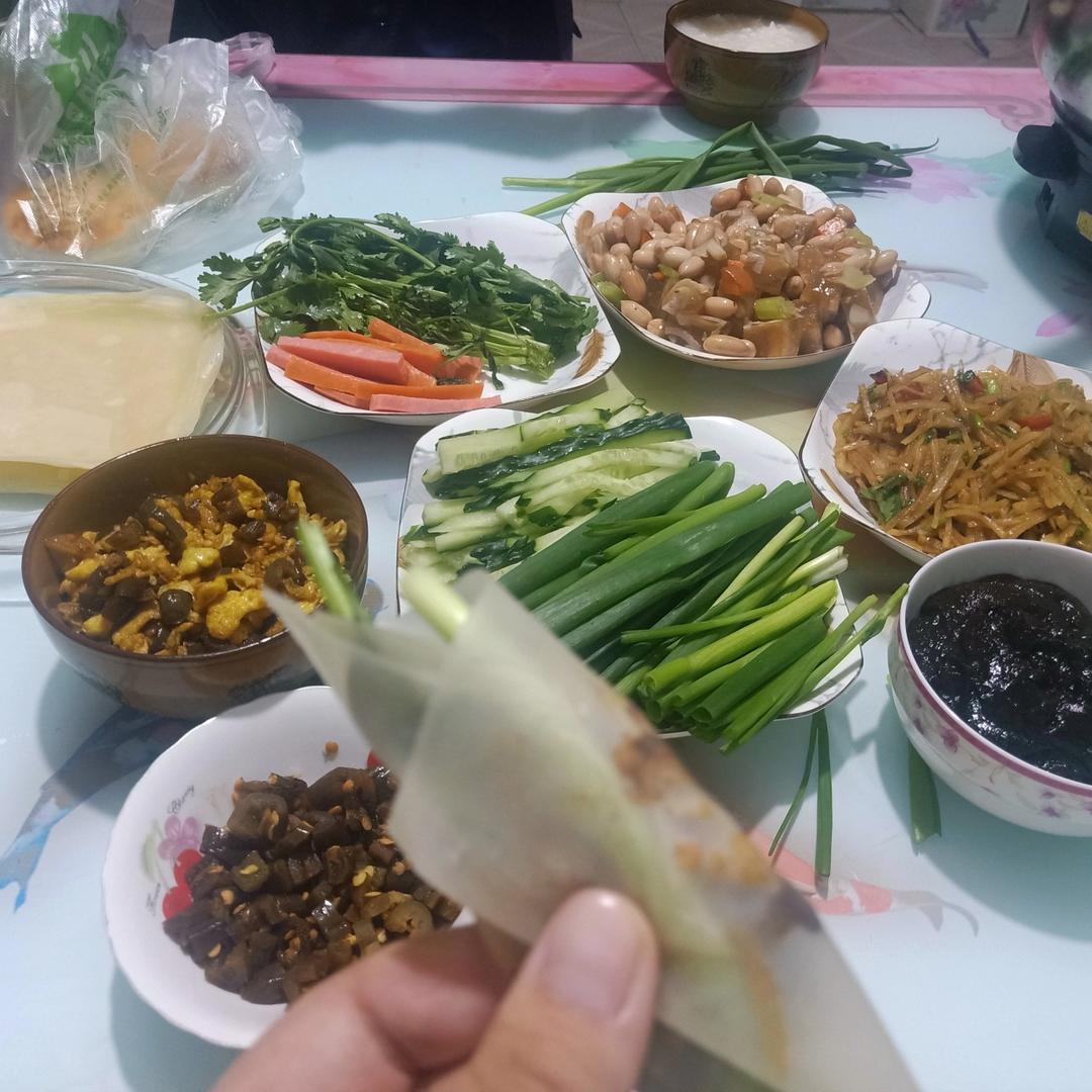 薄饼卷菜