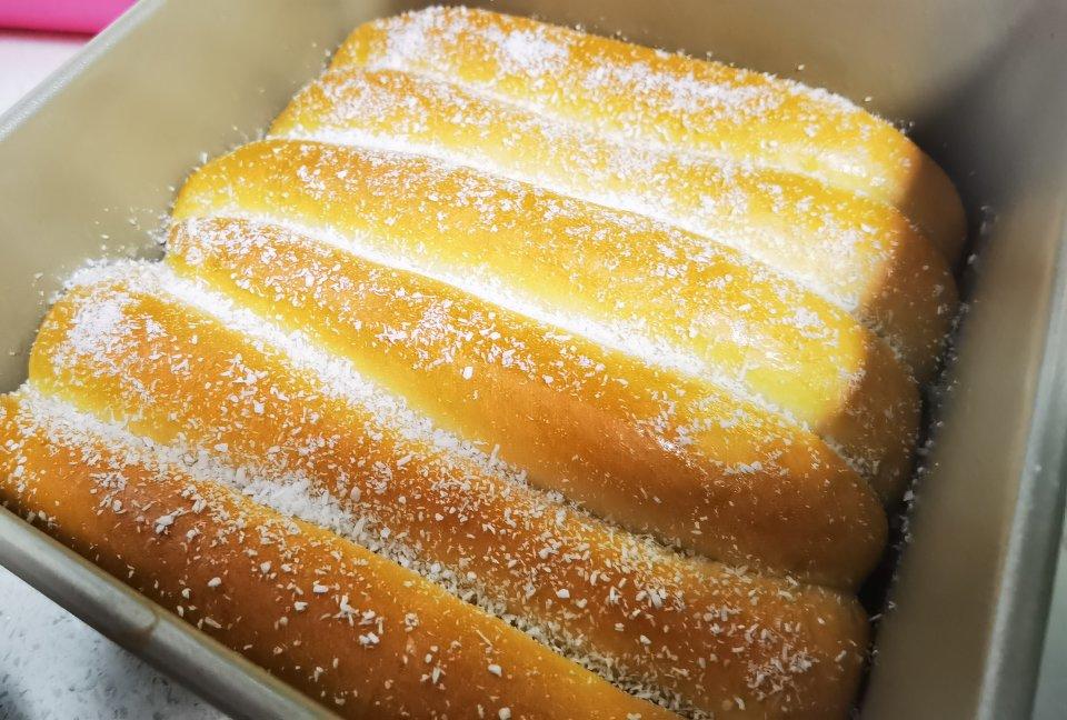 超松软的奶酪排包(附面团整形视频)8寸烤盘