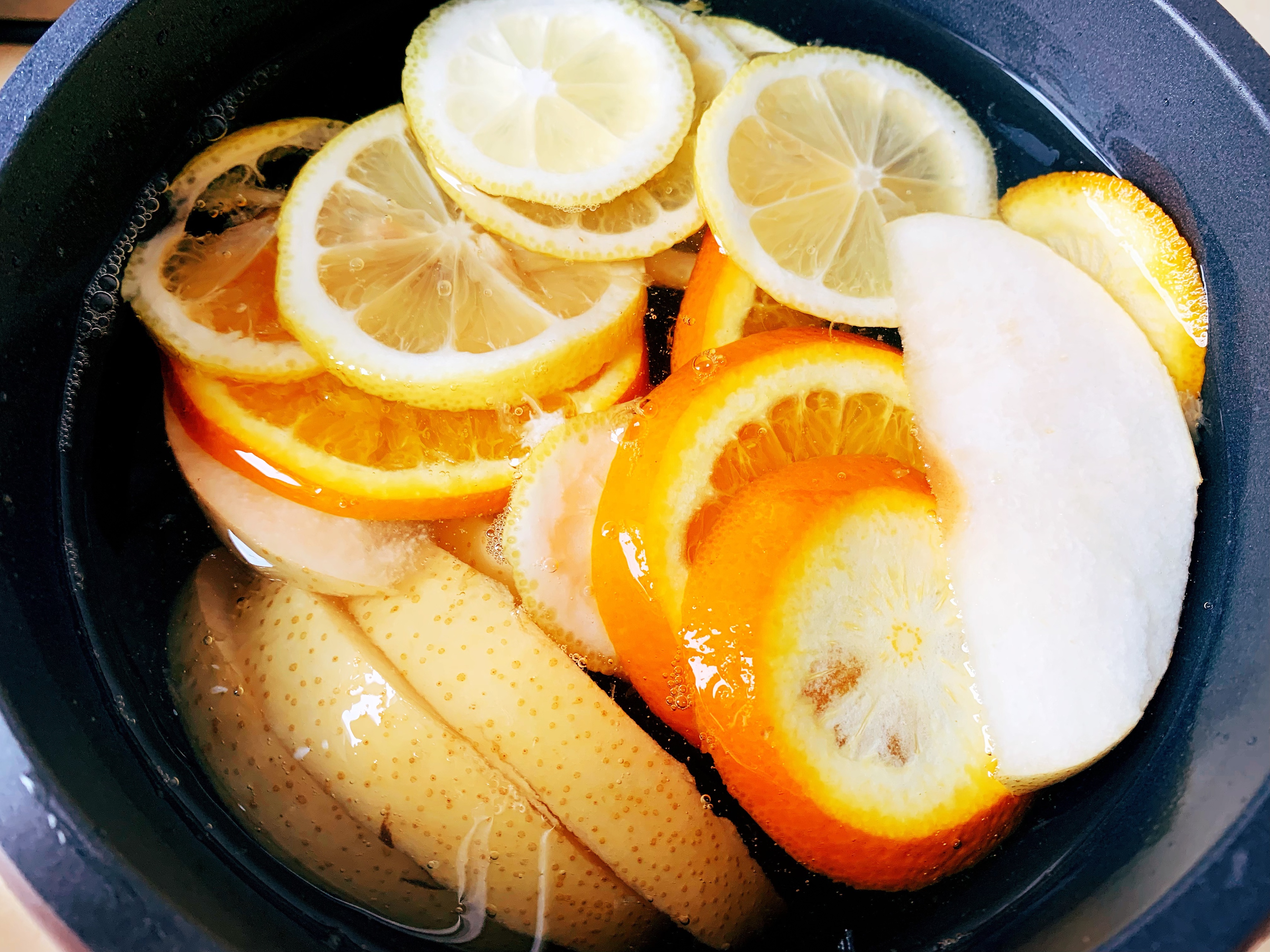 柠檬雪梨橙子茶—感冒必备