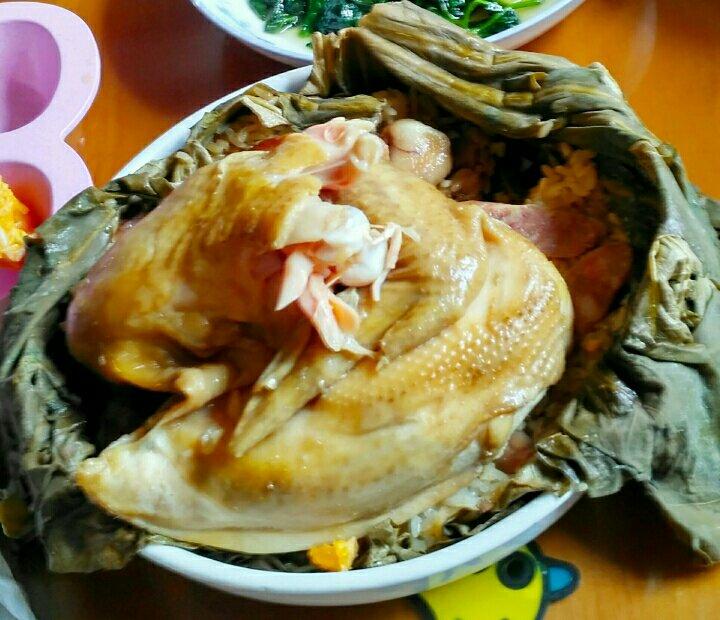 电饭煲版荷叶糯米鸡